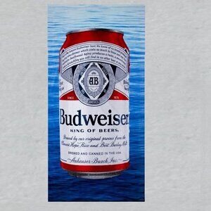Budweiser Beach Towel Measures 34 x 64 inches